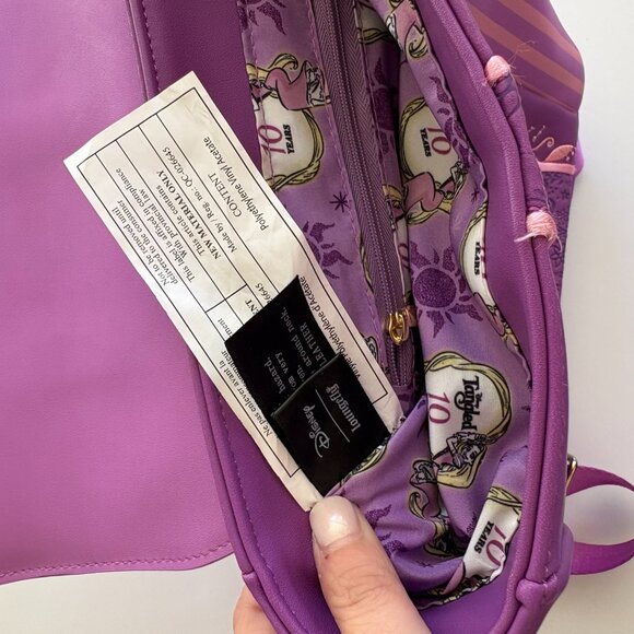 LOUNGEFLY Disney Princess Rapunzel Corset Backpack EUC - Picture 6 of 8